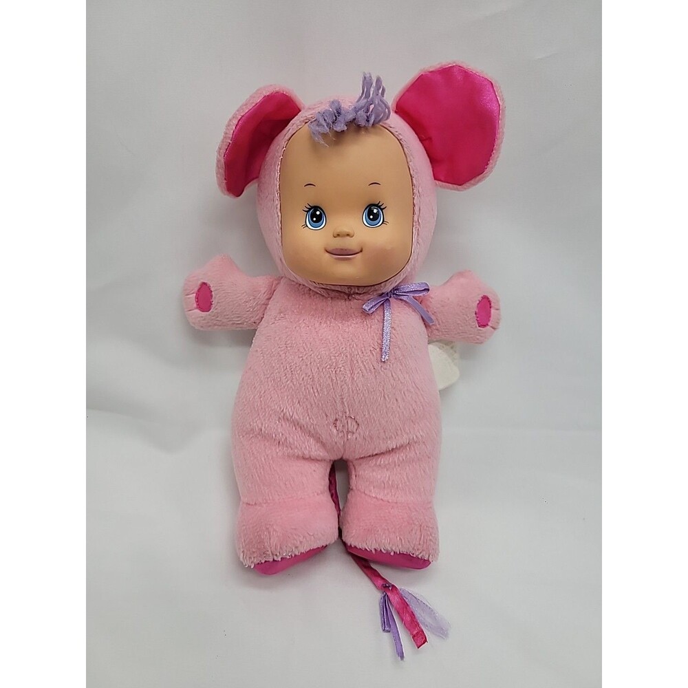 Vintage Vinyl Face Mouse Plush Singing Doll Childhood Hickory Dickory DSI Toy 9"
